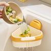 Suction Cup Sink Corner Rack Strainer Quick-Drain Self-Cleaning Sink Strainer Basket Food Waste Catcher for Kitchen Sink