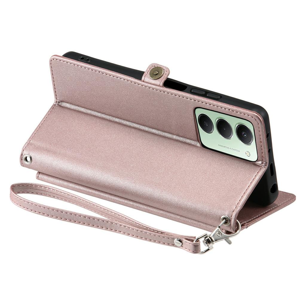 For Xiaomi Redmi 15 5G (Global) (169mm) Leather Case with Wrist Strap Wallet Stand Phone Cover