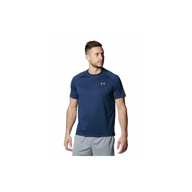 [UNDER ARMOUR] Мужская футболка UA Tech 2.0 с коротким рукавом 408 Япония LG (эквивалент японского размера L)