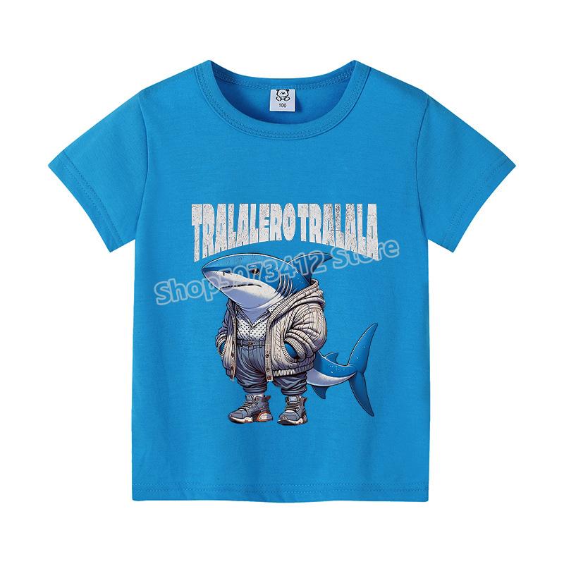 Итальянский маразм Цветная футболка Летняя с коротким рукавом Милая одежда для мальчиков Детский аниме-топ Мультяшная цифровая футболка Подарок