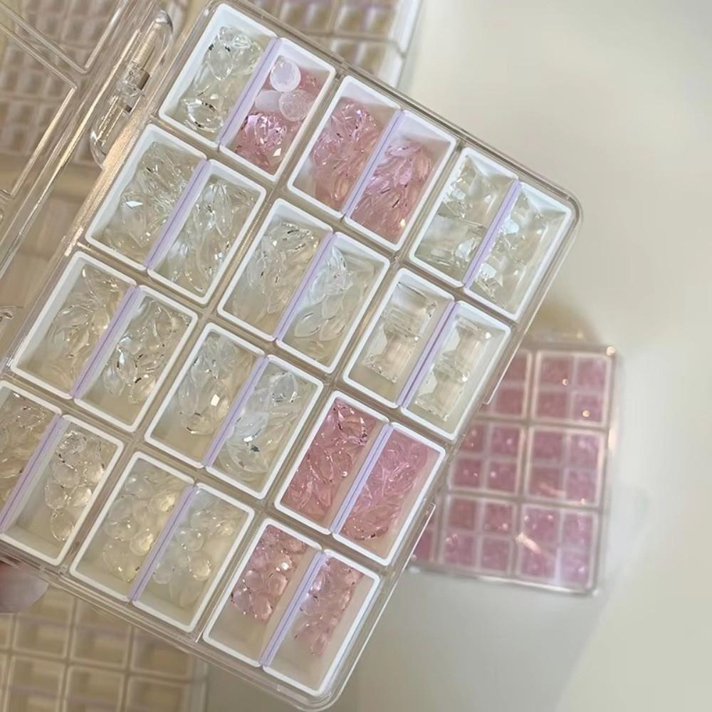 Compartment Nail Art Storage Box Plastic Storage Container Box for Jewelry Display