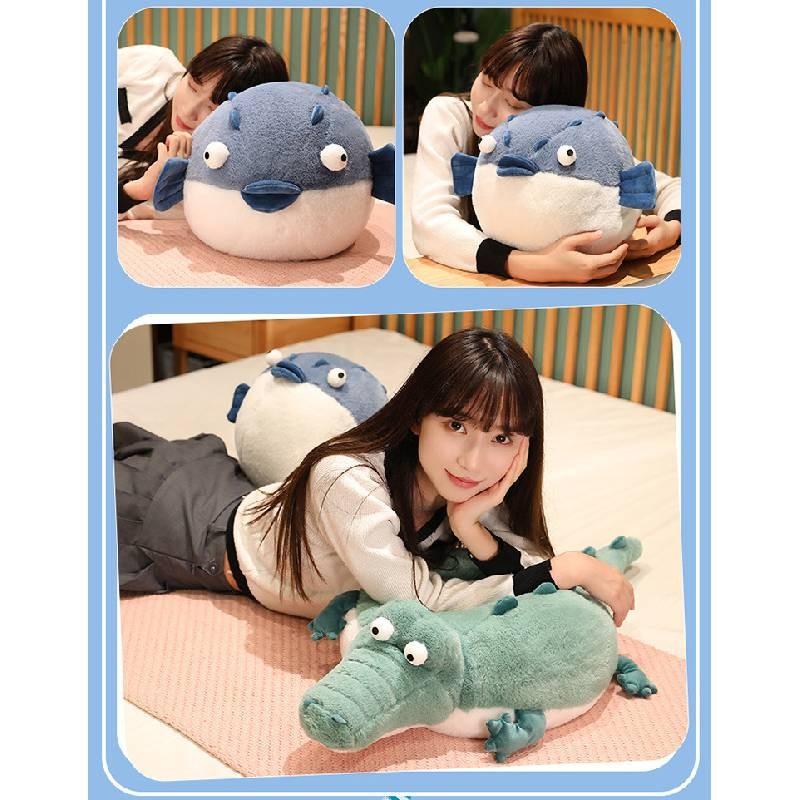 Плюшевый Вельветовый Игрушечный Аллигатор Милый Мультяшный Животный Для Декора Детской Комнаты Подарок Кукла