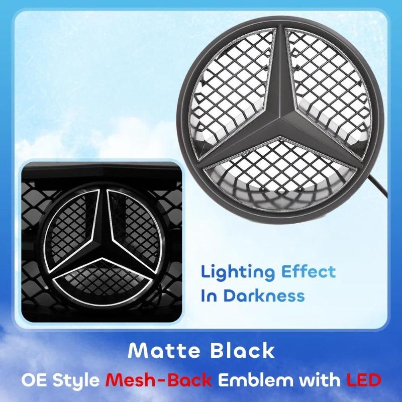 Эмблема Звезда на Решетку Радиатора Автомобиля 3D Зеркальная OE Стиль Плоская Поверхность Для Mercedes Benz W245 W204 X204 B180 B200 B250 C280 C300 C350