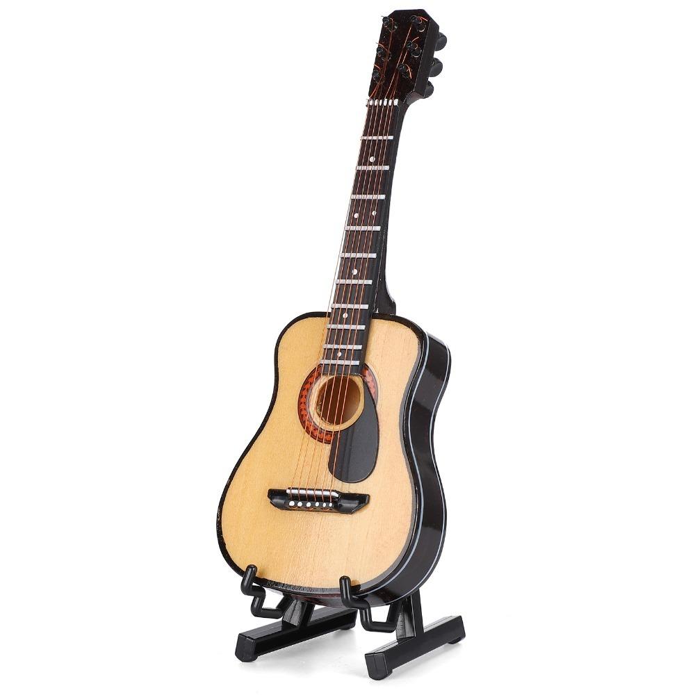 3pcs With Stand And Case Miniature Guitar Model 15cm Size Acoustic Guitar Ornament Birthday Gift