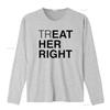 Мужская футболка 'Treat Her Right' Белая 2XL винтажная стираная слегка эластичная дизайнерская одежда уличная мода Унисекс дышащая