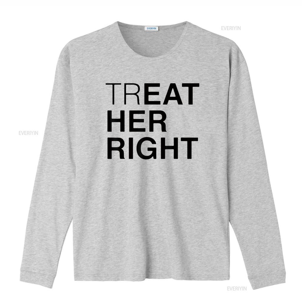 Мужская футболка 'Treat Her Right' Белая 2XL винтажная стираная слегка эластичная дизайнерская одежда уличная мода Унисекс дышащая