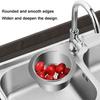 Stainless Steel Kitchen Swan Sink Strainer Basket Hanging Waste Drain Filter Basket Fruit Vegetable Drainer Sponge Rack Storage