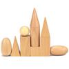 10Pcs/Set Wooden 3D Geometric Solids Learning Aids Kids Math Educational Toy