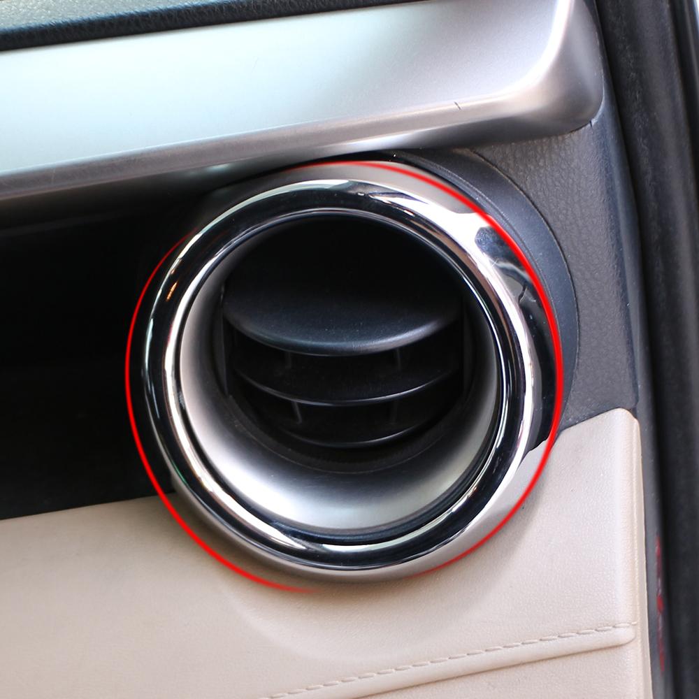 Хромированная крышка вентиляционного отверстия из АБС-пластика для Toyota Rav4 2013-2017 RAV 4, крышки панели кондиционера, накладка, наклейка