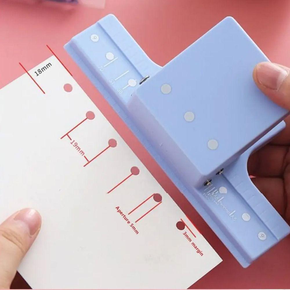 DIY Пробойник для бумаги 3 отверстия Punch для loose leaf 6 листов Пробойник для переплета Школьный Офисный