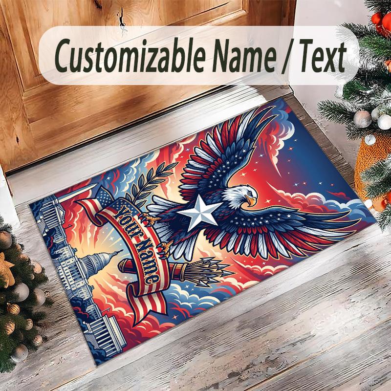 Birds Theme Crystal Velvet Floor Rug Personalized Custom Name Text Warm Carpet Home Decoration