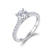 Серебряное кольцо S925 с муассанитом, закрытое кольцо