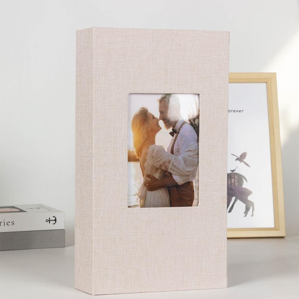300 Pockets Photo Storage Book Slip-in Family Album Creative 4R6 Linen Photo Album Graduation