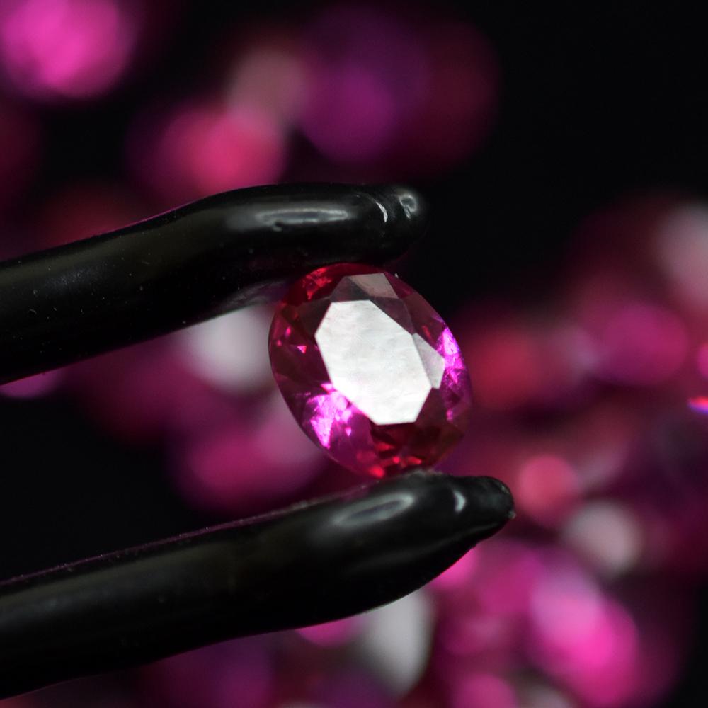 Natural Pink Sapphire 15 Pcs 7x5 mm Oval Cut Lot Birthstone Rare Gems
