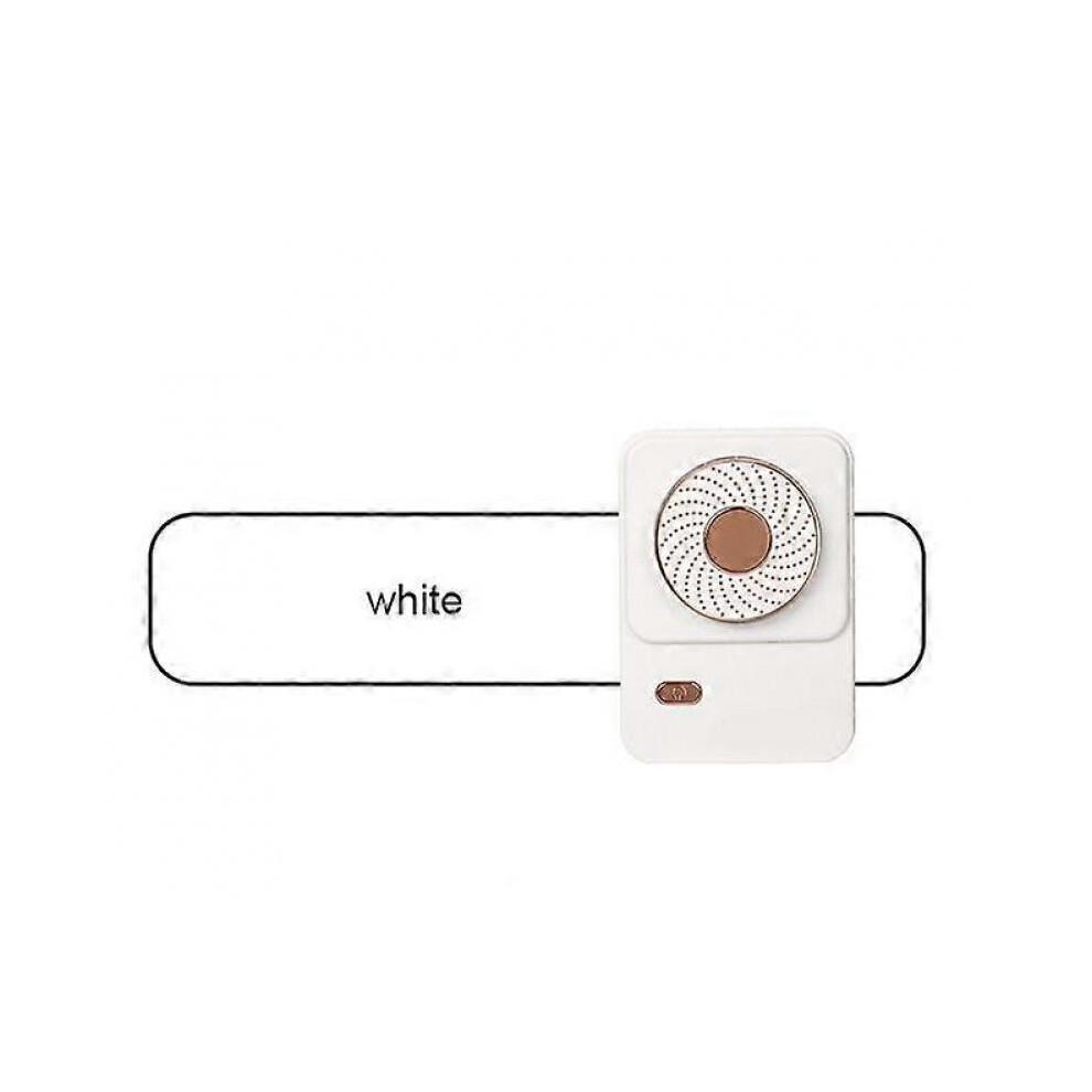 Hanging Neck Bladeless Fan USB Small Handheld Fan High Wind Portable Fan (White)