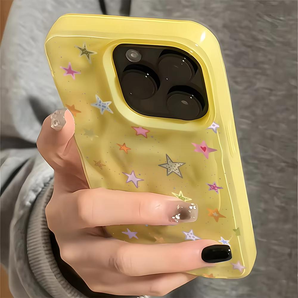 Фантазийный цветной чехол для телефона со звездным узором и волнообразной текстурой для iPhone 17 16 15 14 13 12 11 Pro Max 17 Air 14 15 Plus, мягкая задняя крышка