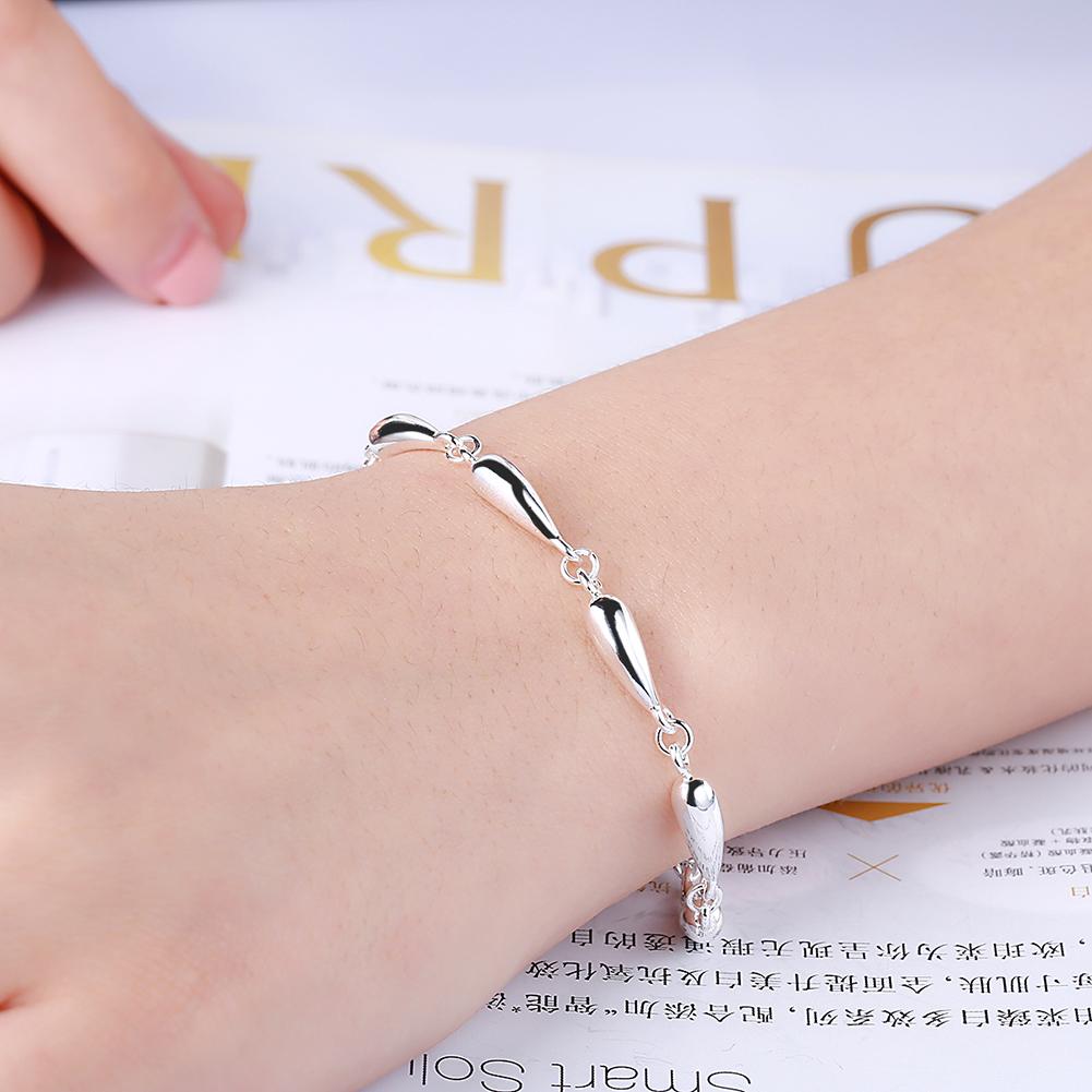 925 Sterling Silver Bracelet Drop Chain for Women Lady Fashion Charm Jewelry Wedding Noble Gifts