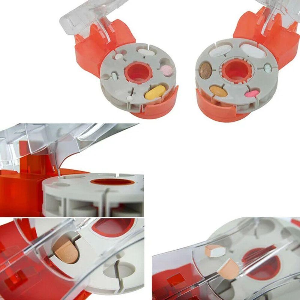 Portable Medicine Pill Cutter Box Transparent Medicine Cutting Device Tablet Grinder Case  Home