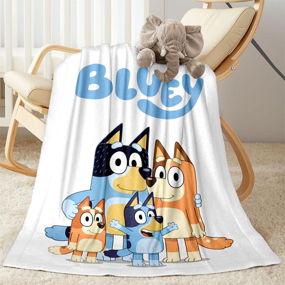 Bluey Family Adventure Blanket Ultra-Soft Great for Bedding Chair Seaside All-Season Use Modern Style Ideal Gift For Birthday Valentine'S Day