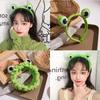 Elastic Face Wash Headband Cartoon Frog Headband Cute Makeup Headband  Woman Girls