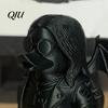 Unique Desk Accessory 3D Printed Rock Duck Figurine Ornament, Dark Style Desktop Modern Art Sculpture Sculpture, Artistic Gothic Animal Decoration for