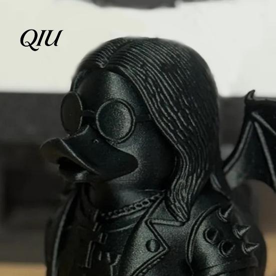Unique Desk Accessory 3D Printed Rock Duck Figurine Ornament, Dark Style Desktop Modern Art Sculpture Sculpture, Artistic Gothic Animal Decoration for