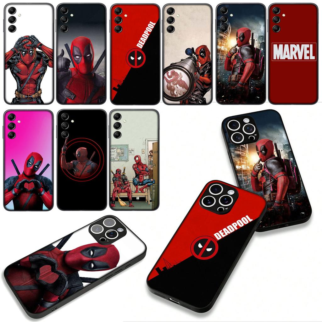 Чехол Marvel Deadpool Супергерой для Samsung Galaxy A25 A37 A57 A12 A14 A31 A41 A50 A51 A70 A71 A72 A21S A04 M15 Note 20 9 8 10