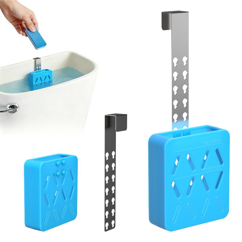 1 Набор Держатель для отбеливающих таблеток для бачка унитаза Держатель для чистящих таблеток для бачка унитаза Подвесной Держатель для чистящего средства для чаши унитаза Силиконовый Держатель