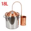 New 10/18/ 30l DIY Moonshine Still Alcohol Copper Distiller with Water Circulation Pump Wine Brandy Essential Oil Brewing Set Kit
