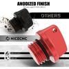 Oil Filler Plug Cap M20 Red, Compatible with various models, See Fitment! red