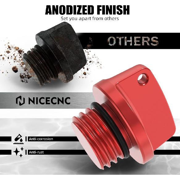 Oil Filler Plug Cap M20 Red, Compatible with various models, See Fitment! red