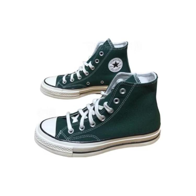 Converse 1970-е Устойчивые к истиранию Дышащие Покрытие Высокие Кеды Унисекс Зеленый A07883C