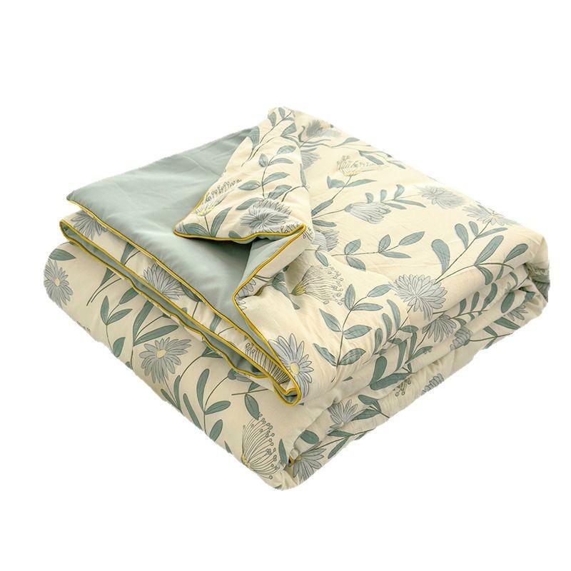 Хлопковое одеяло из марли класса А с соевым волокном - Двухслойное, летнее, прохладное, машинная стирка