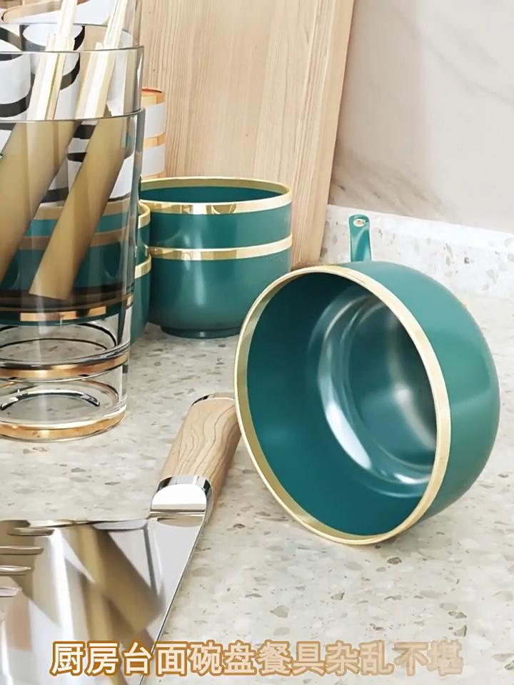 Стеллаж для хранения кухонных столовых приборов, органайзер для чаши, многофункциональная большая вместительная полка для слива посуды, держатель для посуды, держатель для кухонных принадлежностей