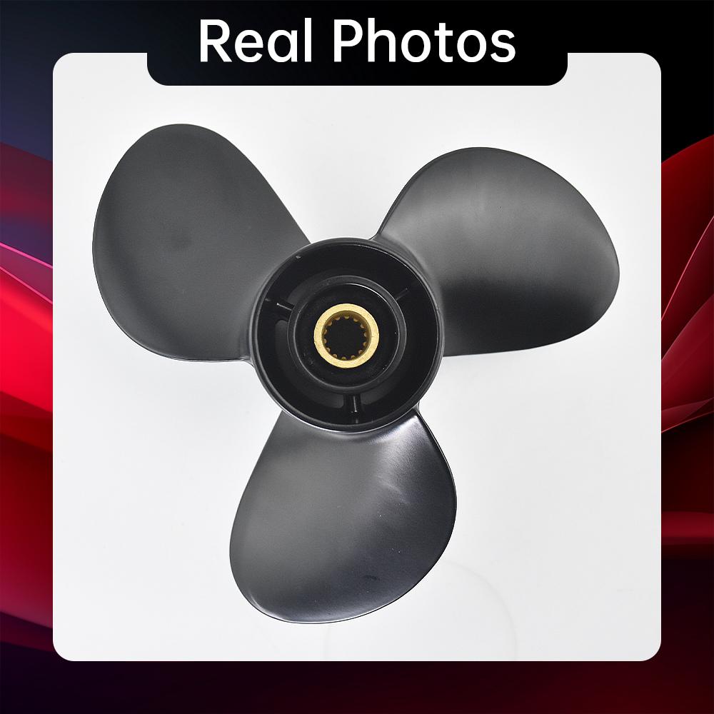 Подвесной гребной винт для Tohatsu Mercury 9,9 л.с. 15 л.с. 20 л.с. 9,25*10 Лодочный винт из алюминиевого сплава 3 лезвия 14 шлицев часть морского двигателя