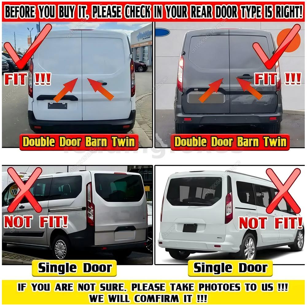 Спойлер крышки багажника на крышу автомобиля для Ford Transit Custom Mk8 2012-2025 Двустворчатая дверь АБС Глянцевый черный Кузовные обвесы Тюнинг