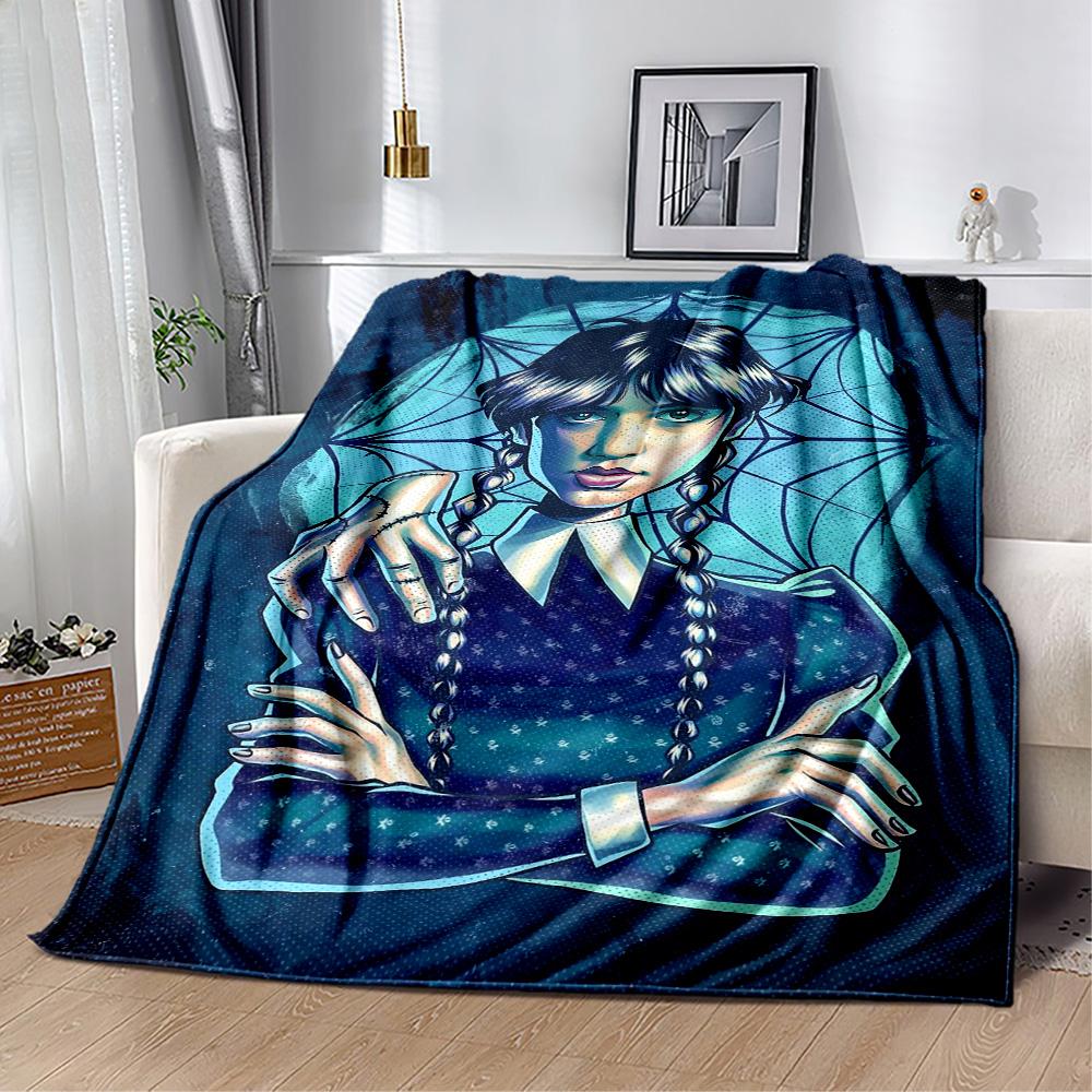 Wednesday blankets Suitable for sofas,travel, living rooms also a good gift for friends and family Suitable for all seasons.
