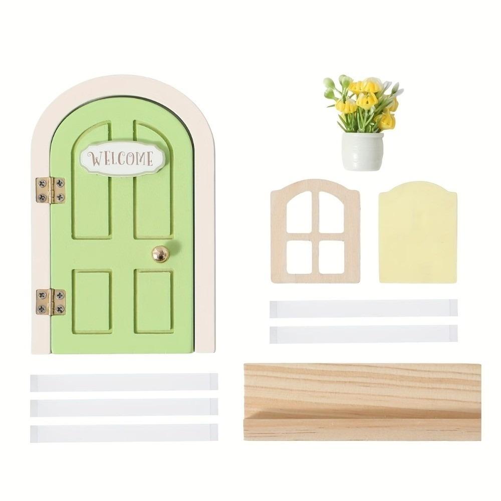 Creative Fairy Elf Door Glows in The Dark Window Mouse Hole  Baby Room Wall Decoration