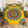 Пододеяльник с цветочным принтом в стиле ретро Мандала Queen Color Lotus Flower, комплект постельного белья Abstract Art, экзотическое бохо-покрывало