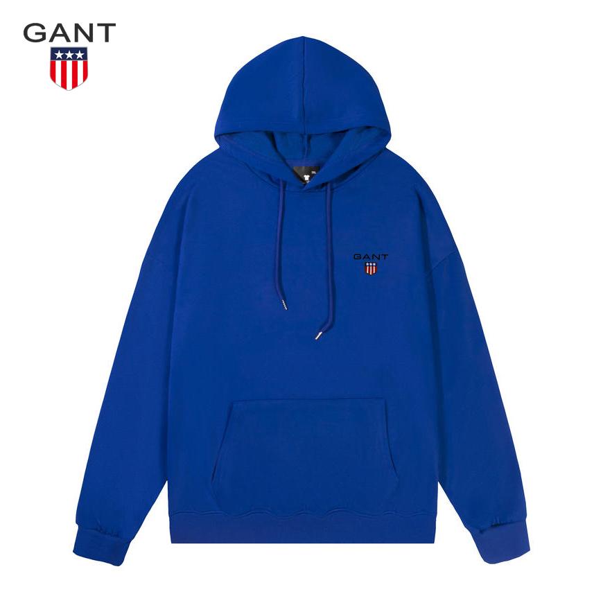 Gant Men's and Women's Spring and Autumn Thin Embroidered Hoodie Pullover, Casual Sports Running Hoodie