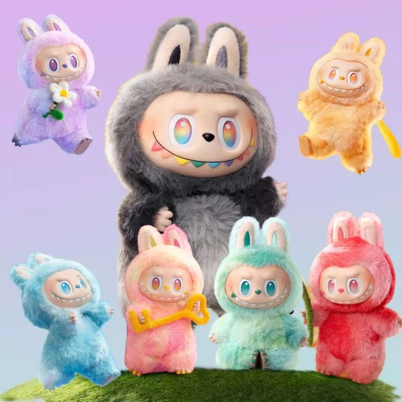 Мультяшная плюшевая игрушка Labubu V3, мягкая аниме-кукла Labubu с виниловым лицом, подвеска-брелок для сумки, подарки на день рождения для девочек