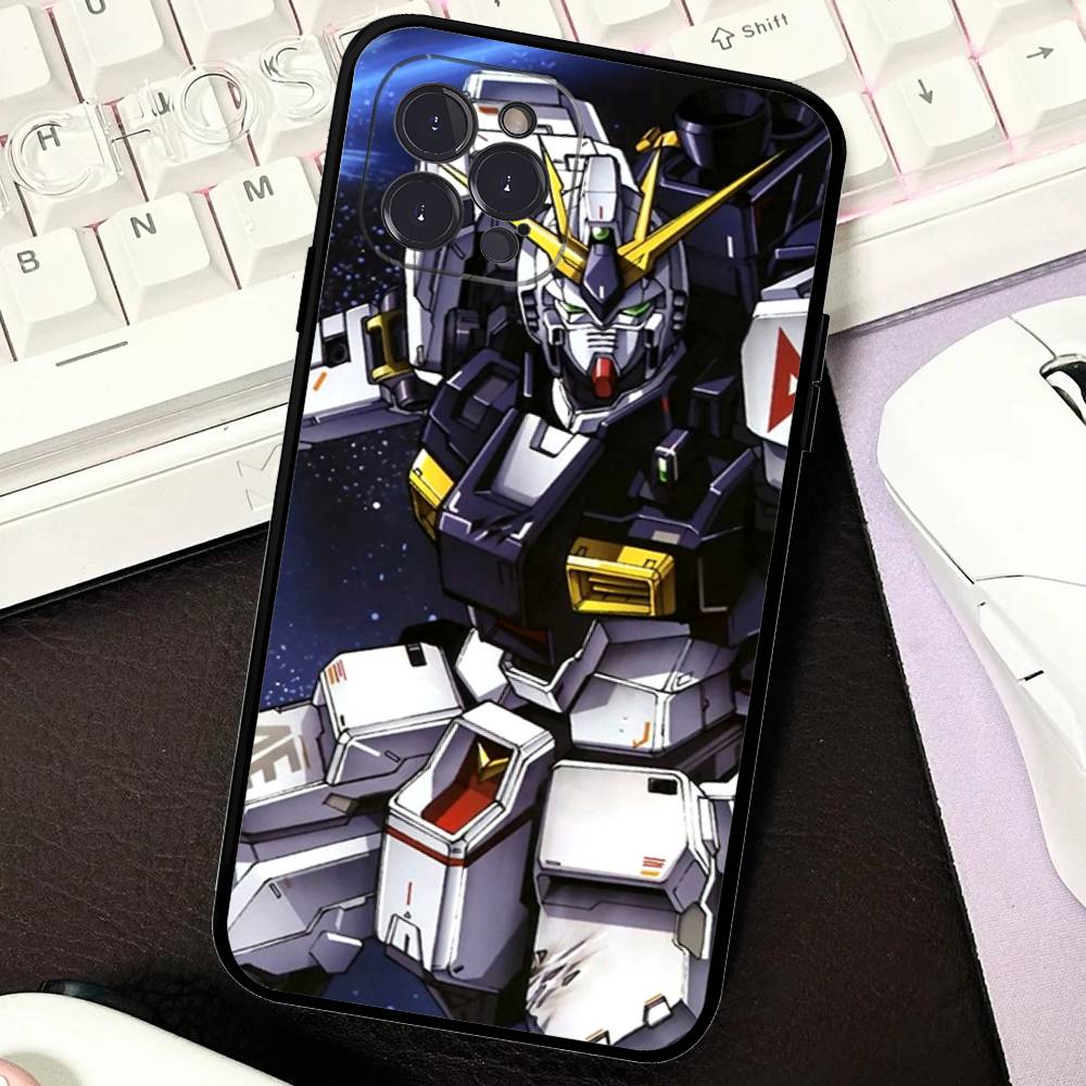 Мягкий Чехол-Кепка G-Gundams для Телефона iPhone 17 16 15 14 13 12 11 Pro Max Plus Mini Мягкий Черный Чехол
