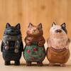 Деревянная фигурка кошки Декор Ручная работа Подарок для любителей кошек Домашний Офисный Дисплей