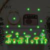 Fantasy Mushroom Decor for Bedroom Glow in The Dark Wall Sticker, Watercolor Woodland Versatile Bathroom Glass Decal Girls Bedroom, Nursery,