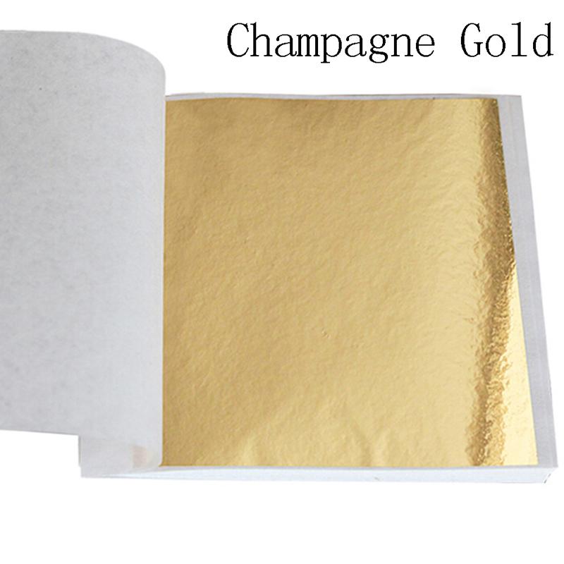 100 Sheets Gold Foil Leaf Gilding Handicrafts Craft Paper Decoration Tool