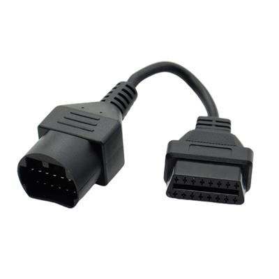 Кабельный преобразователь OBD2, сканер, совместимый для автомобиля, 17-контактный на 16-контактный, полный диагностический адаптер, соединительный кабель, инструмент для сканера