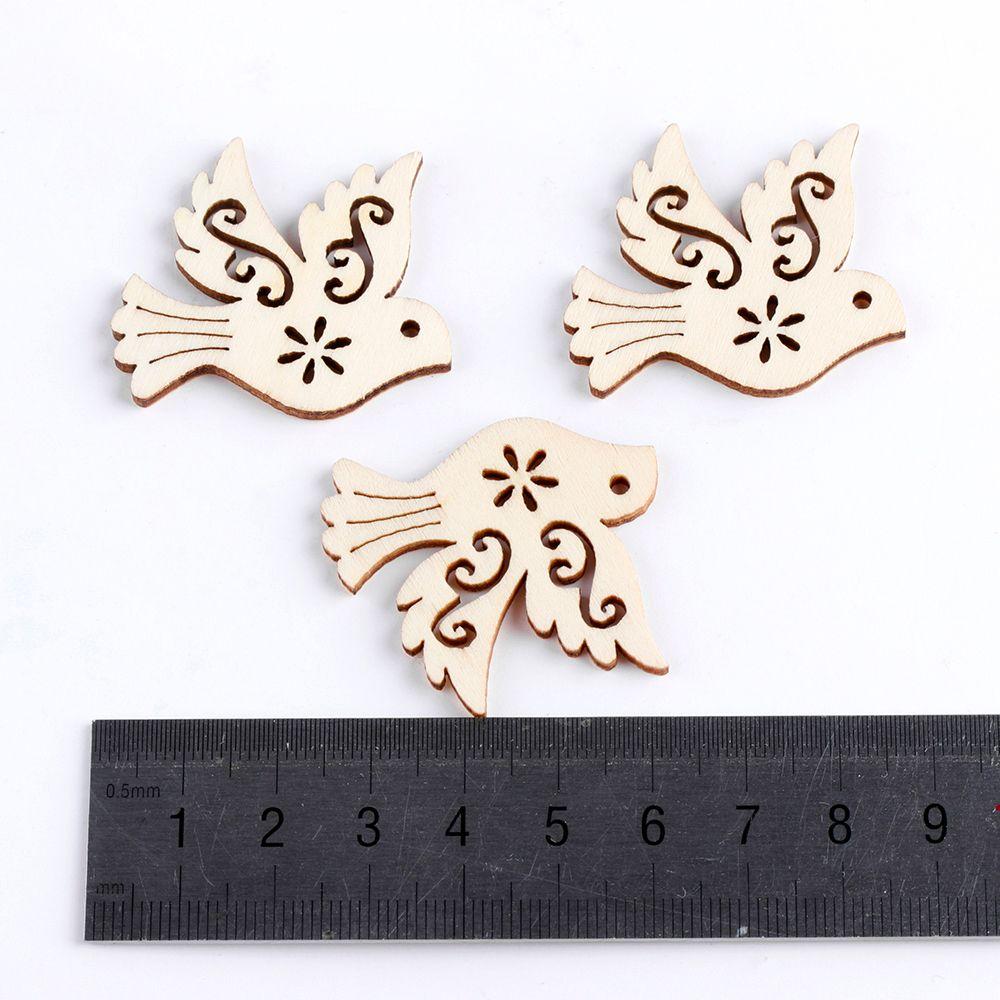 Arts Card Making Bird Decorative Peace Pigeon Wooden Natural Wood Embellishment Scrapbooking