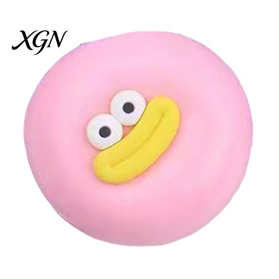 Steamed Bun Squeeze Toy Cartoon Sausage Mouth Stress Ball Big Eyes Relief Fidget Soft Stretchy Decompression Dumpling Desk Anti-stress