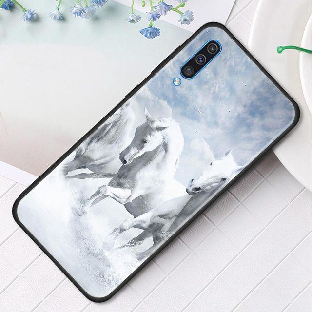 Силиконовый чехол для телефона Samsung Galaxy A50 A70 A10 A20e A30 A40 A20s A10s A10e A80 A90 A60 A30s, чехол с изображением бегущих лошадей
