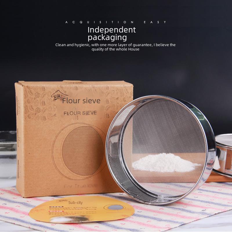 Сито для муки Love House 304 из нержавеющей стали — утолщенное круглое, варианты ячеек 40 и 60